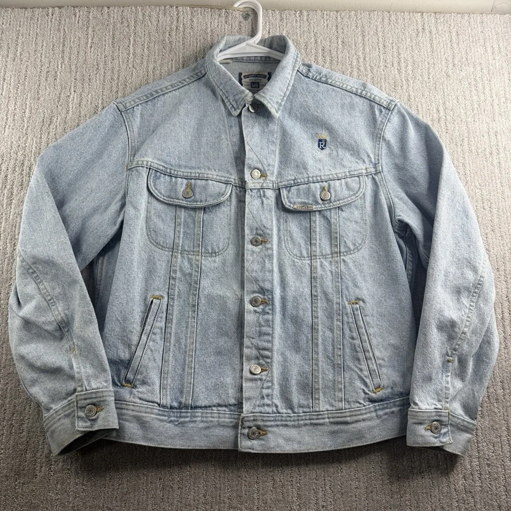 Vintage Kansas City Royals Lee Denim Jacket Size Medium Regular
